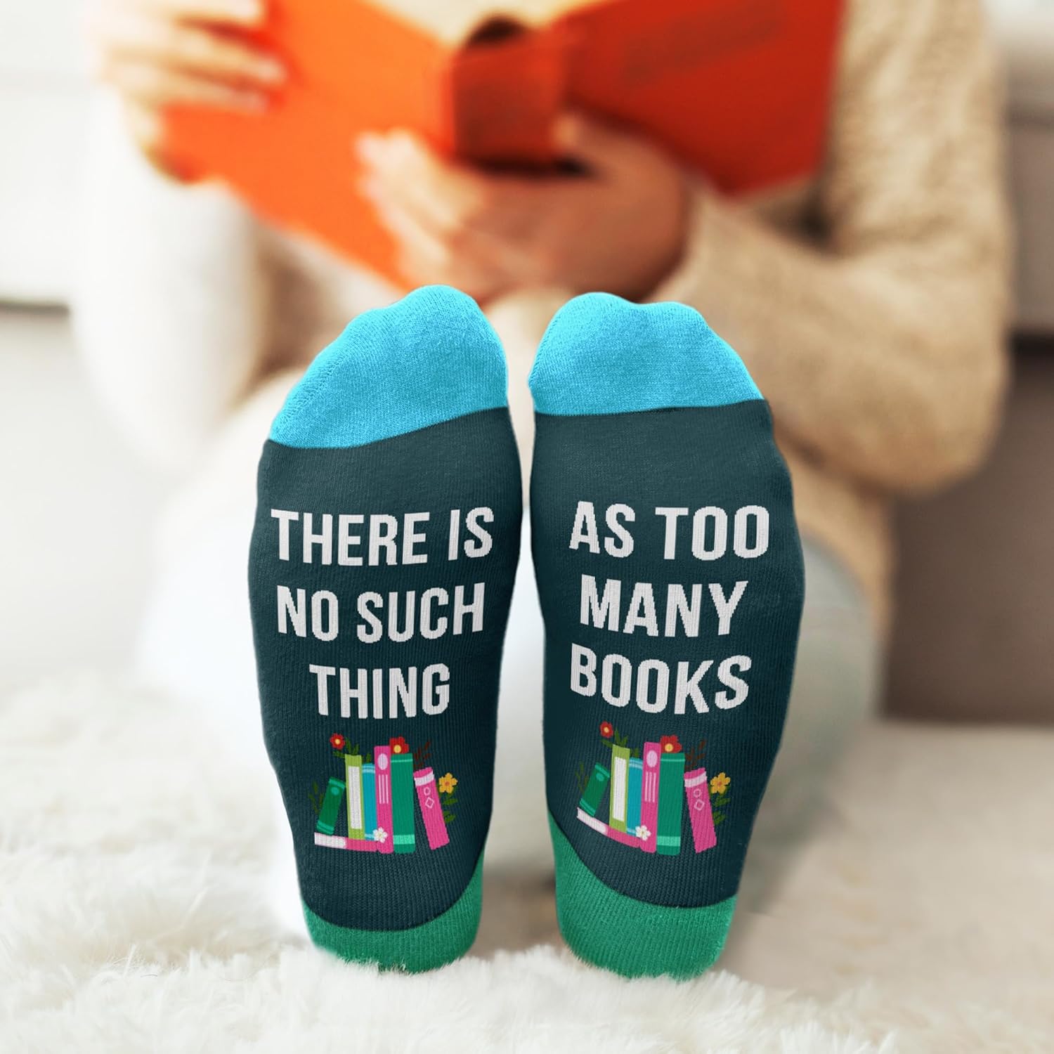 1775156403_117_Reading-Socks-for-Women-Book-Lover-Gift Reading Socks for Women - Book Lover Gift
