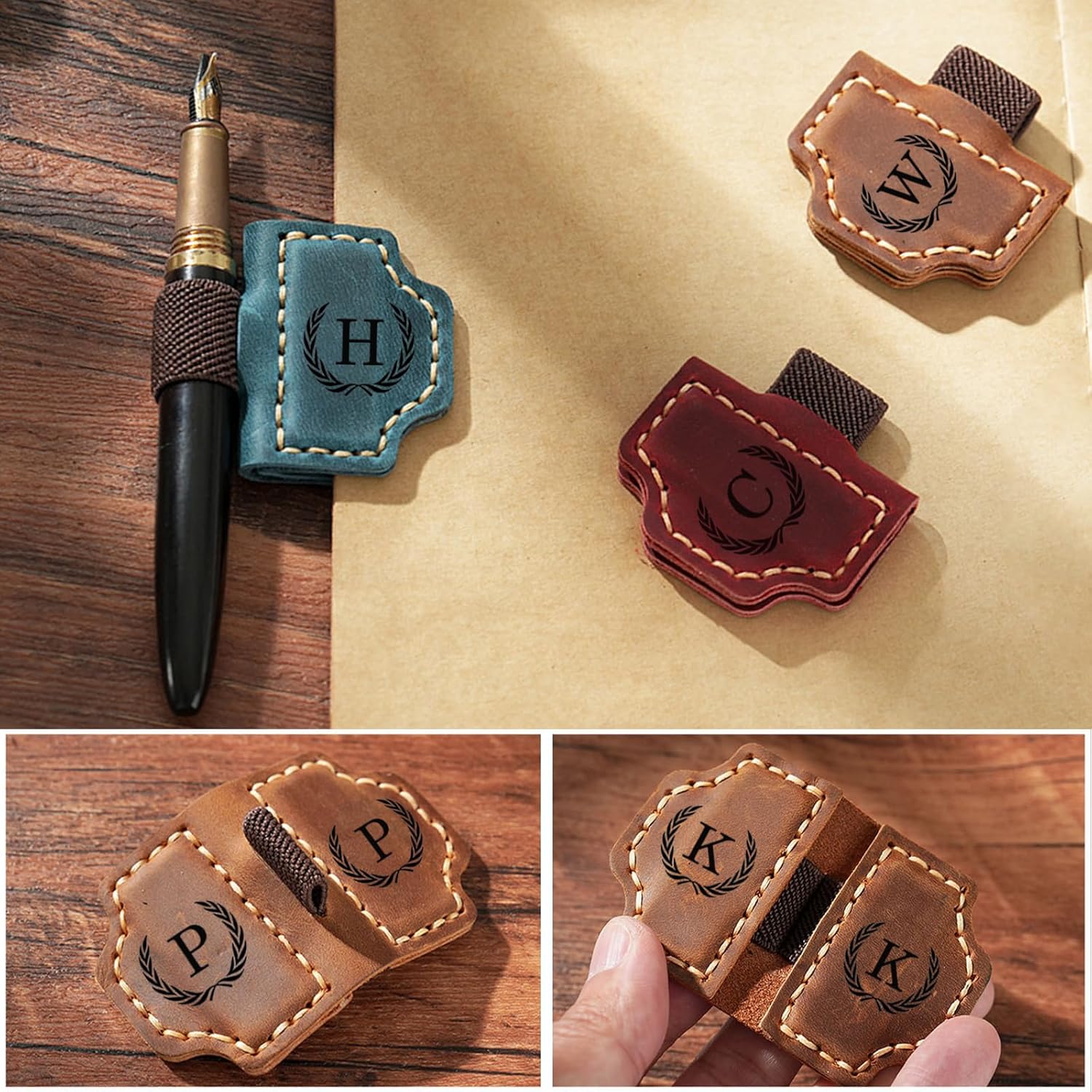 1775243204_368_Custom-Magnetic-Leather-Bookmark-with-Pen-Holder Custom Magnetic Leather Bookmark with Pen Holder