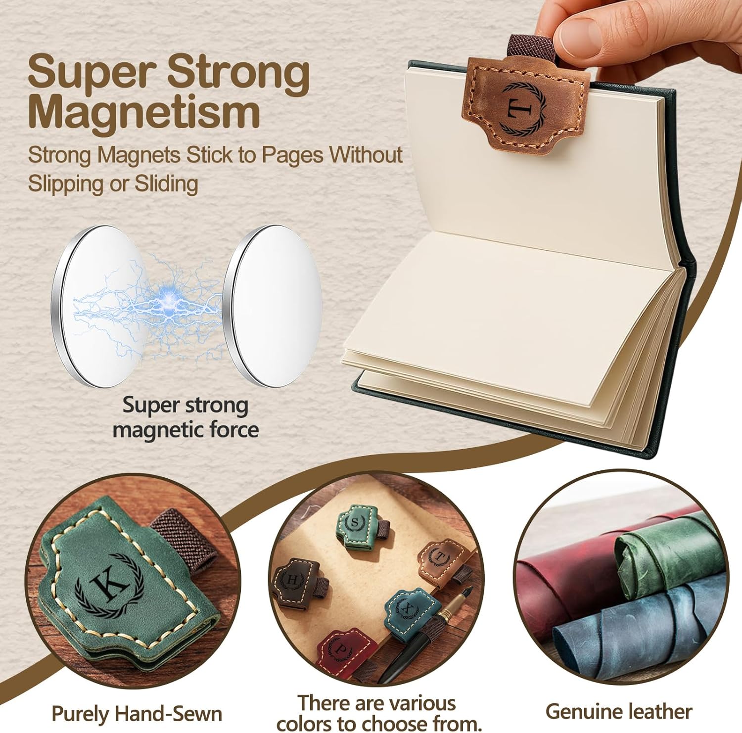 1775243205_671_Custom-Magnetic-Leather-Bookmark-with-Pen-Holder Custom Magnetic Leather Bookmark with Pen Holder