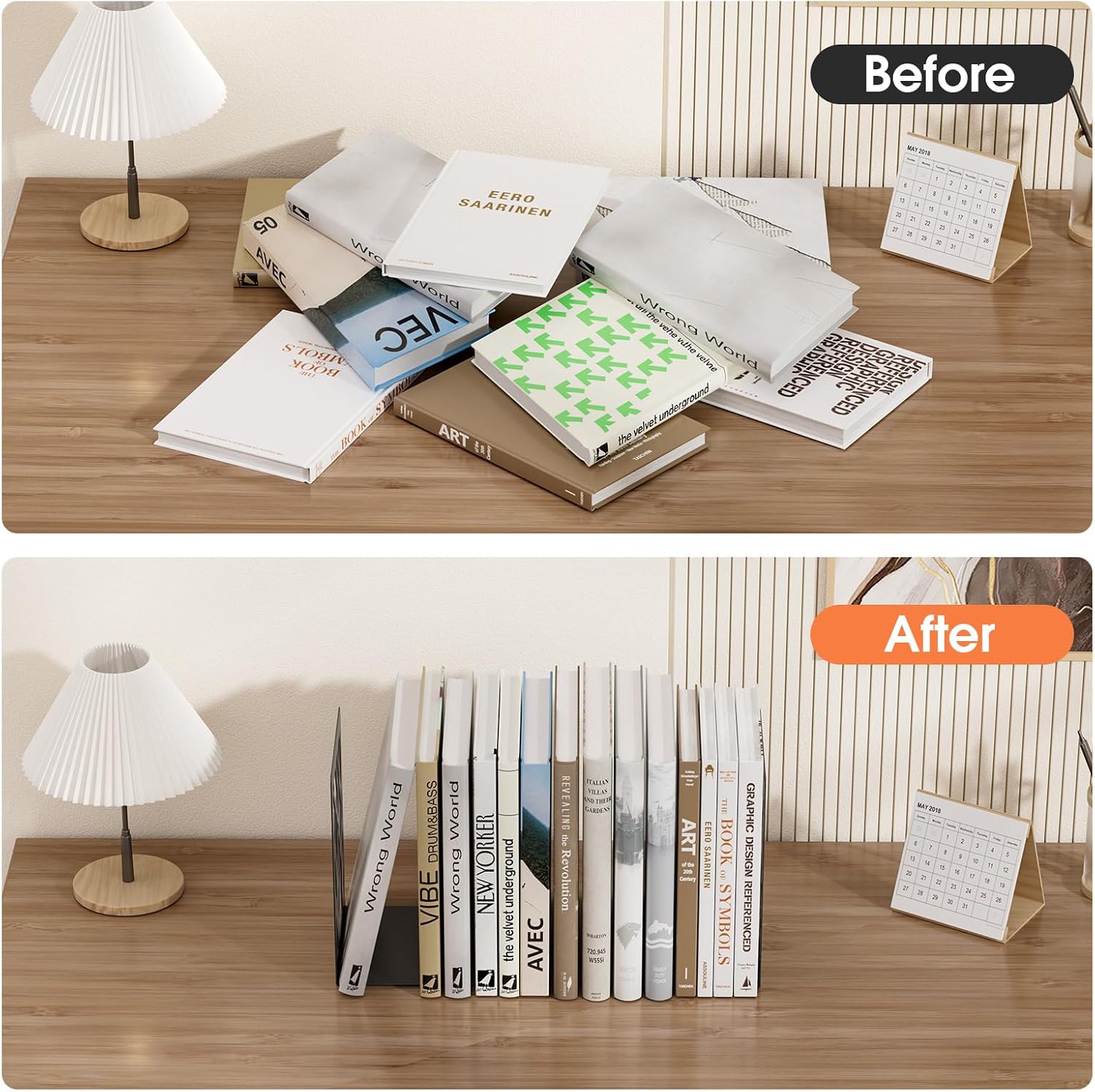 1775416535_912_Modern-Tree-Design-Metal-Bookends-2-Pairs Modern Tree Design Metal Bookends, 2 Pairs