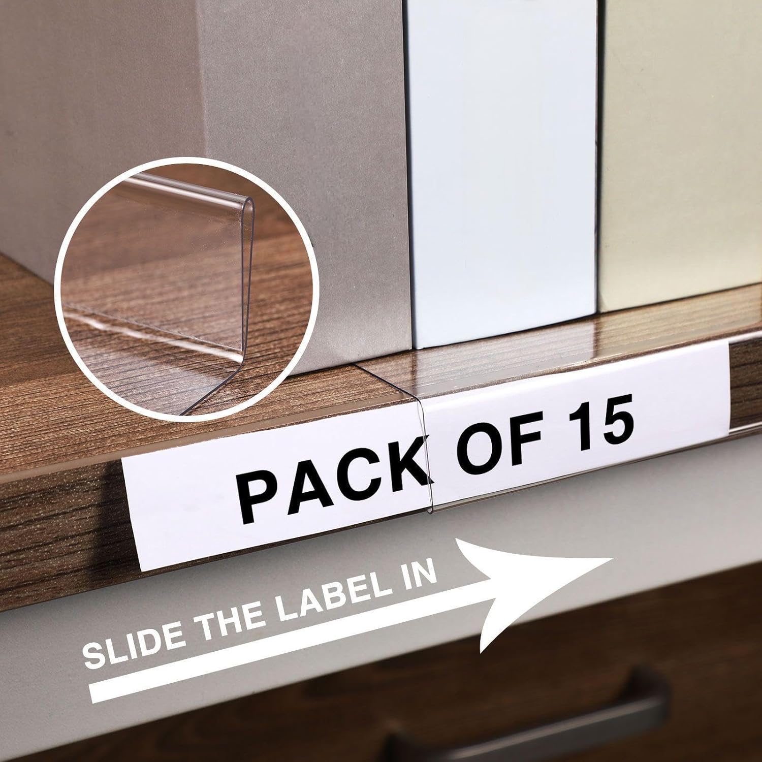1776458231_807_15-Clear-Moveable-Shelf-Label-Holders 15 Clear Moveable Shelf Label Holders