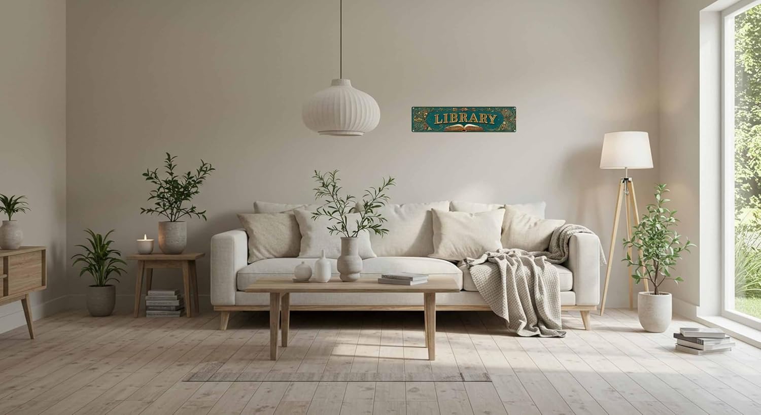 1776544666_815_Retro-Tin-Library-Sign-for-Home-Decor Retro Tin Library Sign for Home Decor