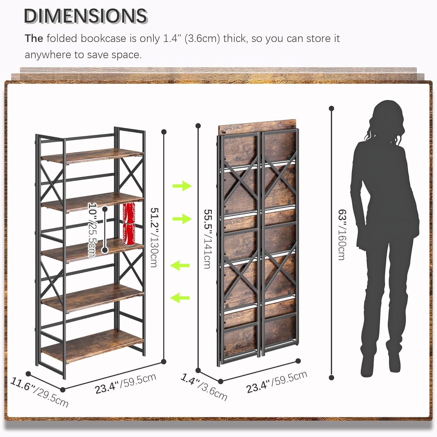 1776631942_645_4NM-No-Assembly-5-Tier-Foldable-Bookshelf 4NM No Assembly 5-Tier Foldable Bookshelf