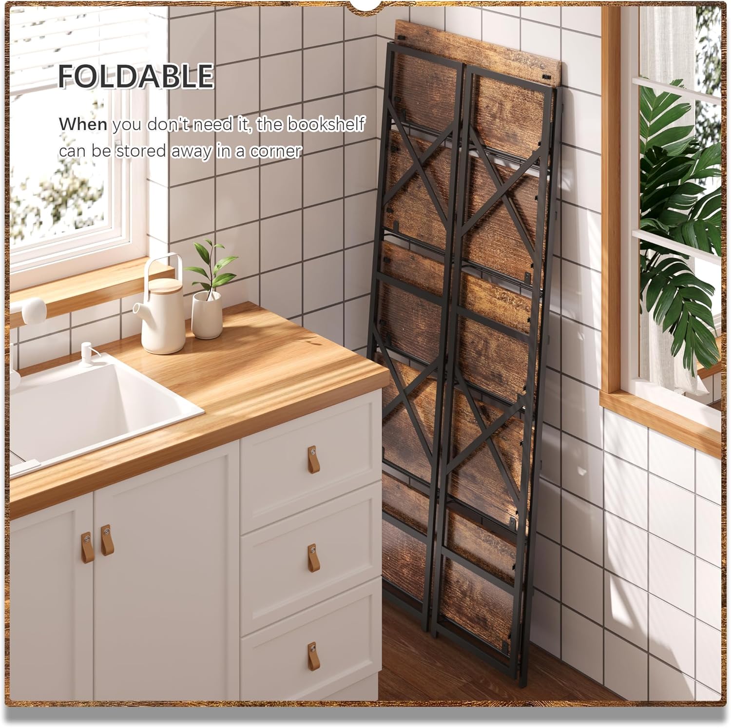 1776631942_85_4NM-No-Assembly-5-Tier-Foldable-Bookshelf 4NM No Assembly 5-Tier Foldable Bookshelf